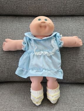 Vintage Cabbage Patch Baby Bald Preemie 1982 Green Eyes